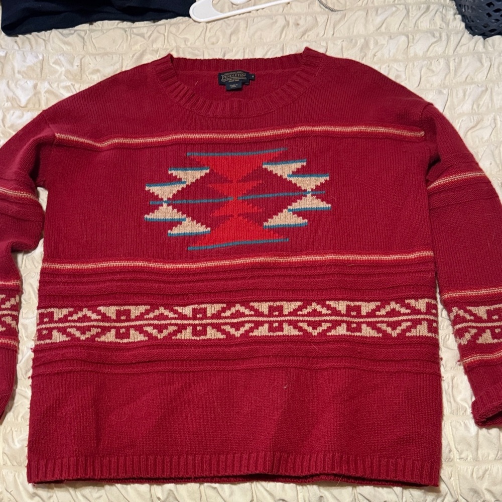Pendleton red sweater